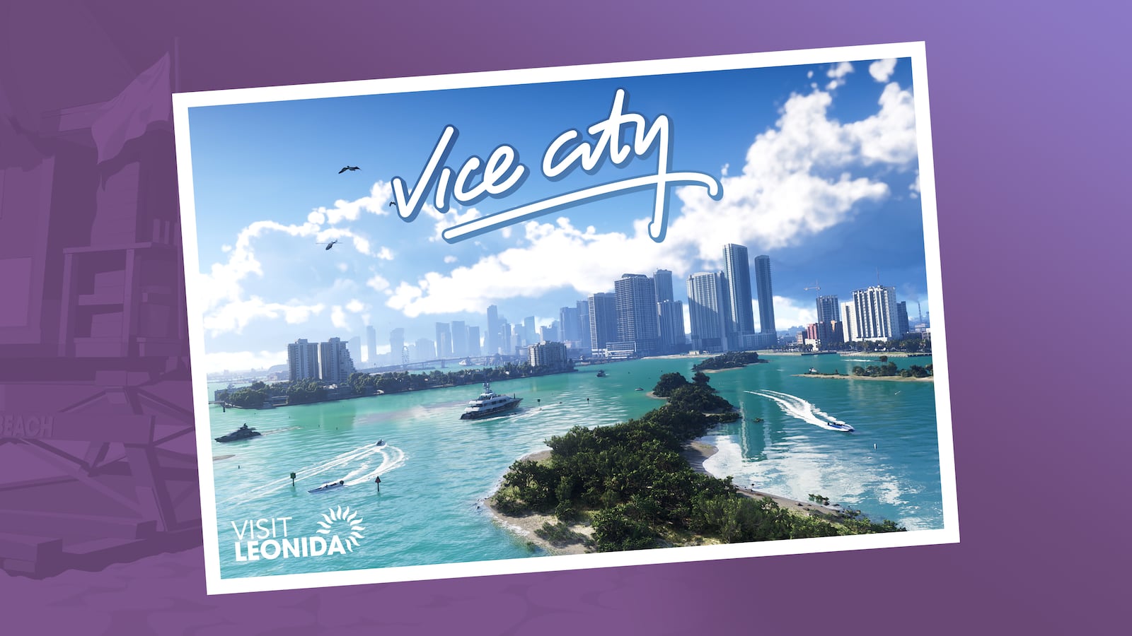 Vice City postcard artwork for GTA 6
